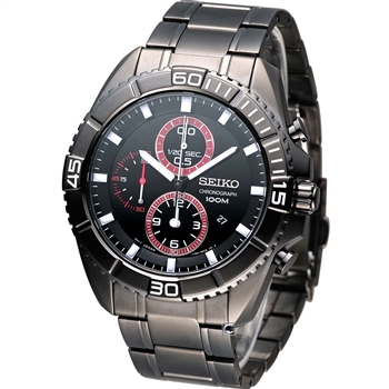 seiko criteria 急速三眼计时腕表7t92-0pv0s