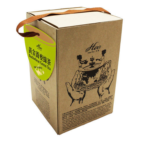 HIGH TEA芳第 黃金蕎麥綠茶 -手提式禮盒 4gX20入三角立體獨立防潮茶包 (12盒/組)  