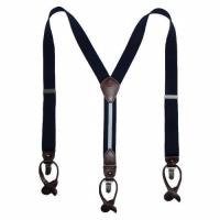Tommy Hilfiger 2014男士深藍色彈性織帶吊帶褲夾(預購)