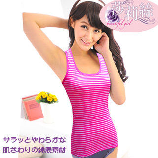【莎莉絲】輕柔質感.透氣舒適.內搭背心(條紋5色-M/L/XL)