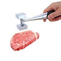 PUSH! 廚房用品外銷版鋅合金敲肉錘豬牛排錘鬆肉錘雙頭碎肉錘