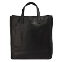 VALENTINO 經典Rockstud系列仿舊鉚釘造型小牛皮直立手提包(黑)GYR00314-ANNR02-N12