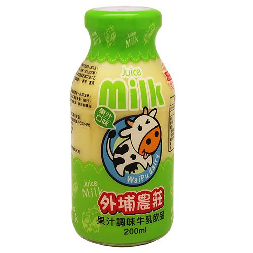 【外埔農會】果汁調味牛乳（200mlx24瓶／箱）  