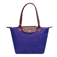 LONGCHAMP 新色上市長提把尼龍水餃包(小-紫晶)2605089-958