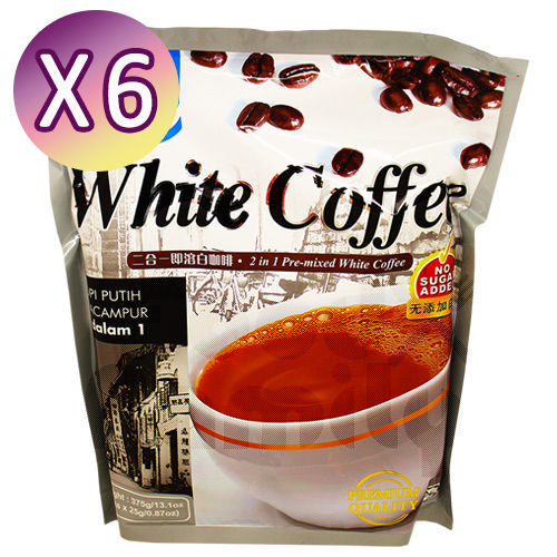 【Sun Soya】馬來西亞二合一白咖啡-無糖 (6袋組)  