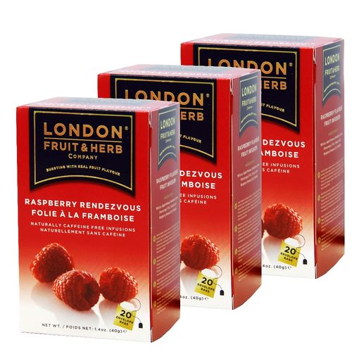 【London Fruit Herb】英國芙賀茶x3件組-覆盆子(2gx20入/盒) 