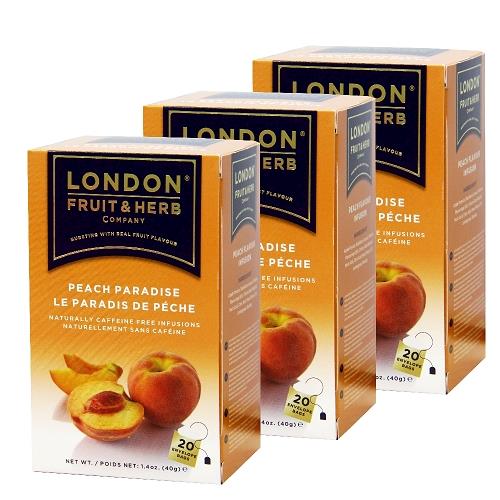 【London Fruit Herb】英國芙賀茶x3件組-蜜桃樂園(2gx20入/盒)  