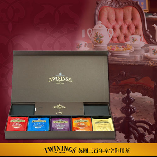 【TWININGS】唐寧藝術家禮盒-經典紅茶系列(20茶包)x3件組 