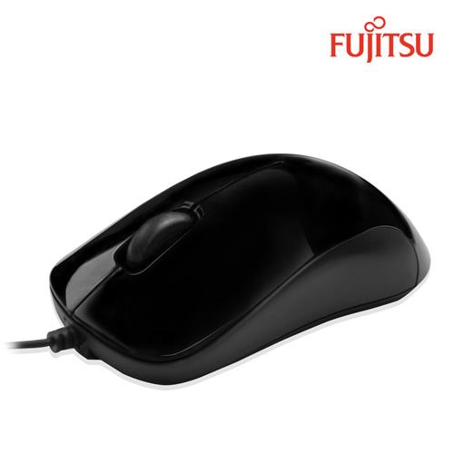 FUJITSU富士通USB有線光學滑鼠QH300(黑)