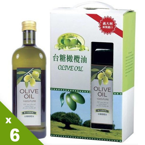 【台糖】純級橄欖油禮盒（1000mlx2／盒）6盒入  