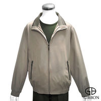 GIBBON 百搭立領雙層口袋輕薄外套‧褐色L~XL
