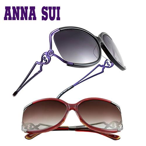 【ANNA SUI 】安娜蘇 優雅時尚金屬鏤空心型太陽眼鏡 ▪ model推薦款(四色)