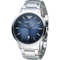 EMPORIO ARMANI Classic 簡約內斂時尚腕錶 AR2472藍 AR2478 銀灰