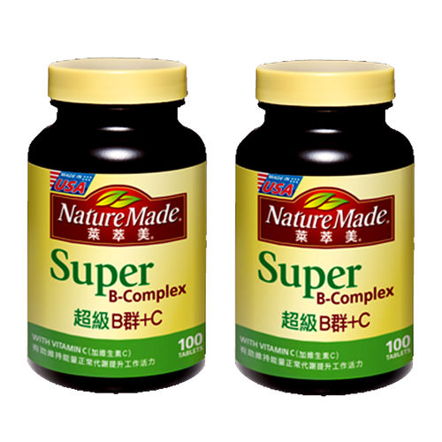 【NatureMade萊萃美】超級B群加C錠 100粒x2瓶