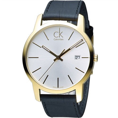 CK Calvin Klein 都會系列簡約時尚腕錶 K2G2G5C6 金色