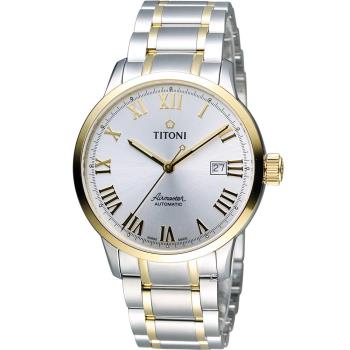 TITONI Airmaster 空霸 Day-Date 機械腕錶 83733SY-561 雙色款