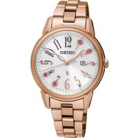 SEIKO 精工 LUKIA 快樂好時光時尚腕錶 V137-0CG0G SUT302J1 玫瑰金色(32mm)