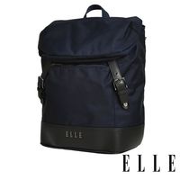 ELLE 時光旅人系列-大容量IPAD/13吋筆電休閒後背包- 午夜藍