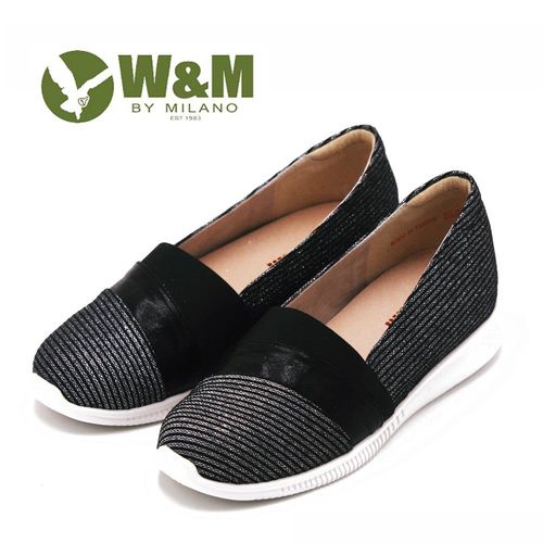 W&M 中性極簡直套式輕量厚底休閒鞋 女鞋-黑(另有灰)