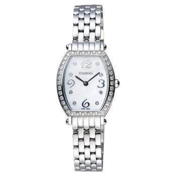 Standel 詩丹麗 優雅系列真鑽女錶 珍珠貝x銀 24mm 6S1604-111DS-WM