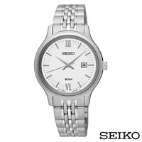 SEIKO精工 Neo Classic Pareja典雅銀色系女士手錶 SUR711