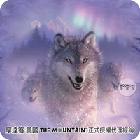 【摩達客】(預購)美國進口The Mountain 歐若拉之狼 純棉環保短袖T恤
