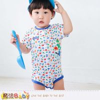 魔法baby 包屁衣 寶寶夏季純棉短袖連身衣~k50394