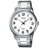 【CASIO】 經典時尚實用百搭簡約指針腕錶-白色數字面 (MTP-1303D-7B)