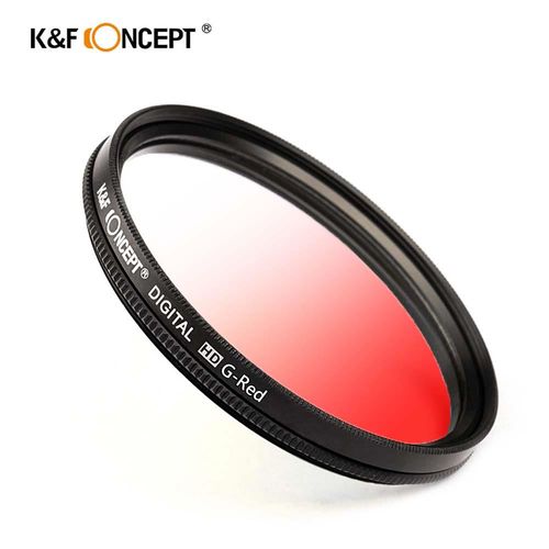 KF Concept 超薄無暗角清晰漸變圓形濾鏡 紅色