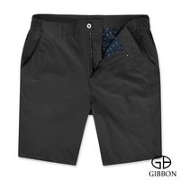 GIBBON 吸濕排汗超彈力休閒短褲‧黑色M-3XL