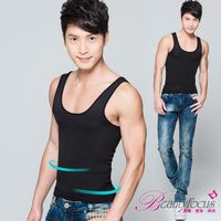 任-BeautyFocus 都會型男280D涼感雕塑背心 黑色 24108
