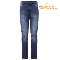 【hilltop山頂鳥】男款涼感吸濕排汗彈性牛仔褲S07MA4牛仔藍