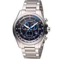 CITIZEN Eco-Drive 光動能計時腕錶 AT2130-83E 黑