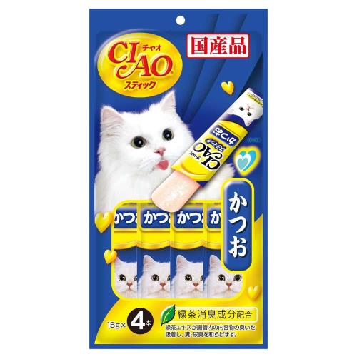 CIAO 日本 寒天肉泥-鰹魚(15公克4條)5包