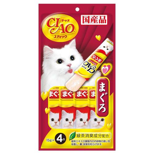 【CIAO】日本 寒天肉泥-鮪魚(15G*4條) X 5包