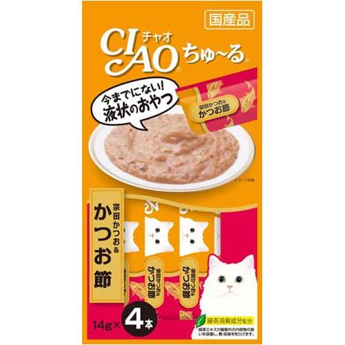 【CIAO】日本 啾嚕肉泥-鰹魚肉塊(14G*4條) X 5包
