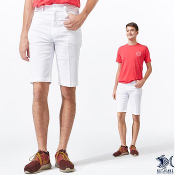 【NST Jeans】白色暖男 MUJI風 白色休閒短褲(中腰) 395(25858)