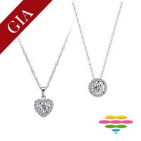 彩糖鑽工坊 GIA 50分 F/VS2 3EX+頂級北極光車工 鑽石項鍊