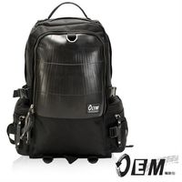 OEM 新製包工藝革命 綠色潮流 大容量後背包 -黑