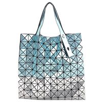 ISSEY MIYAKE 三宅一生BAOBAO BI-COLOR 10X10鏡面白金雙色肩背包(藍x銀)