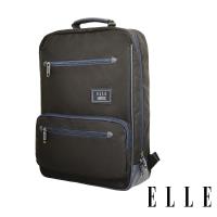 ELLE 城市都會休旅系列 大容量多隔層機能收納13吋筆電休閒手提/後背包 -黑色