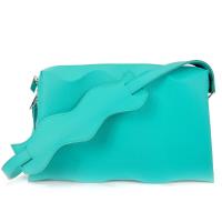 ISSEY MIYAKE 三宅一生 PLEATS PLEASE 甲殼WAVE側肩背包(湖水綠)