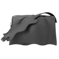 ISSEY MIYAKE 三宅一生 PLEATS PLEASE 甲殼WAVE側肩背包(黑)