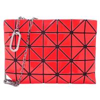 ISSEY MIYAKE 三宅一生BAOBAO FLIPPER 幾格方格5X7手拿鎖包(紅)