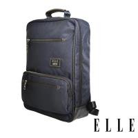 ELLE 城市都會休旅系列 大容量多隔層機能收納13吋筆電休閒手提/後背包 -深藍色