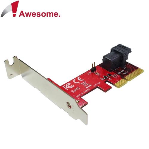 Awesome PCIe 3.0 x4轉MiniSAS HD36P U.2 NVMe轉接卡－AWD-PE-131