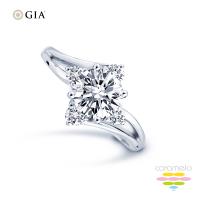 彩糖鑽工坊 GIA 1克拉 D/SI2 3EX+頂級北極光車工 18K鑽戒