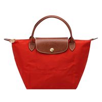 LONGCHAMP 經典LE PLIAGE 系列短把尼龍水餃包(小-磚紅色)