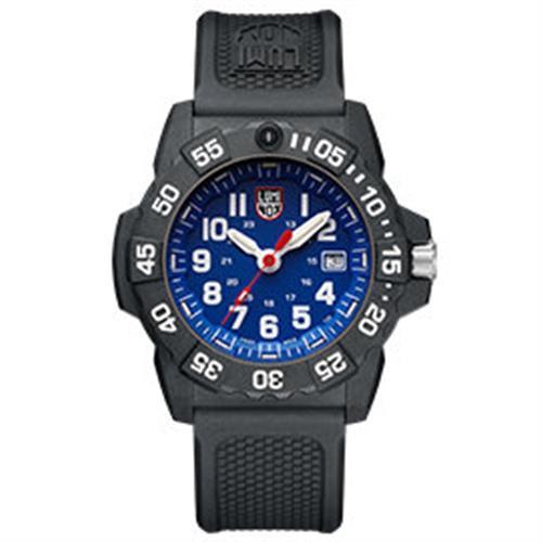 LUMINOX 雷明時NAVY SEAL 3500全新海豹2代系列腕錶-藍x白時標/45mm A3503