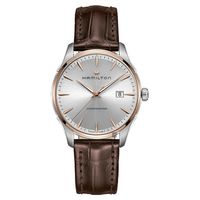 Hamilton Jazzmaster 爵士型男腕錶 銀x咖啡皮帶 40mm H32441551